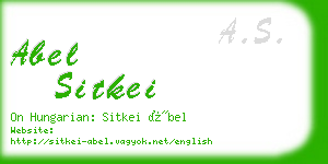 abel sitkei business card